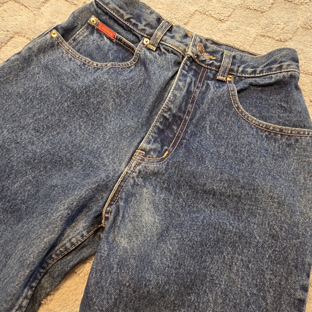 Vintage Lawman Jeans womans 5 cotton mom high rise Embroider made in Hong Kong - Picture 7 of 9